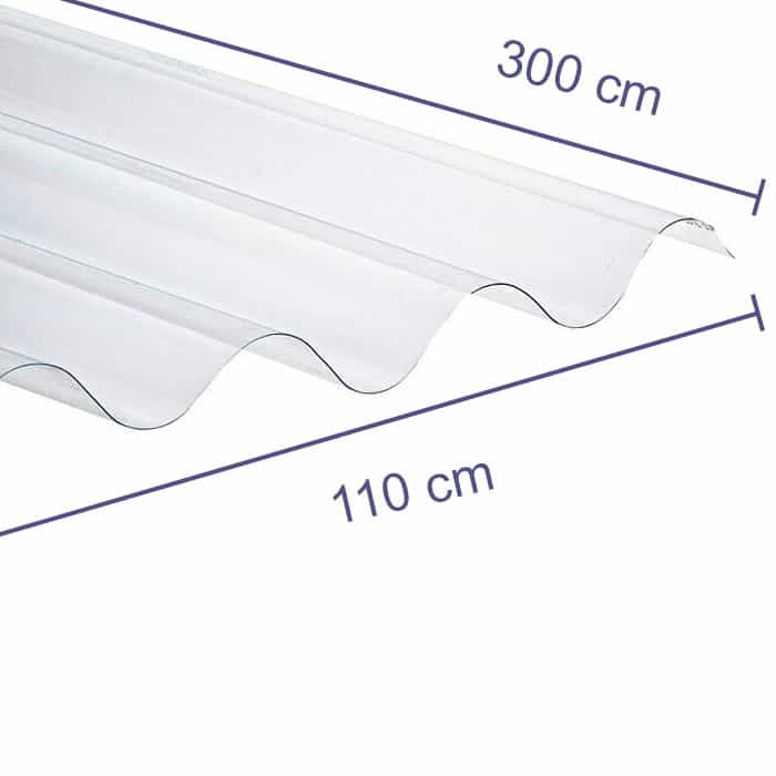 policarbonato ondulado compacto gran onda 300 x 110 cm