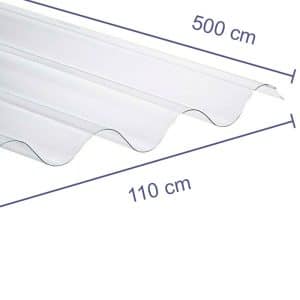 policarbonato ondulado compacto gran onda 500 x 110 cm