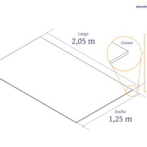 esquema-policarbonato compacto plano 205 x 125