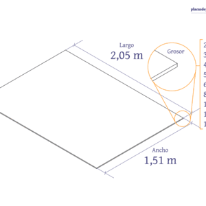 Policarbonato Compacto 205 x 151 cm