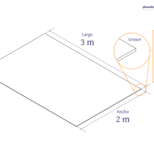 Policarbonato compacto antivandálico 300 x 200 cm