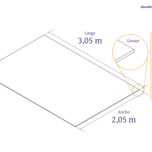 Policarbonato Compacto 305 x 205 cm
