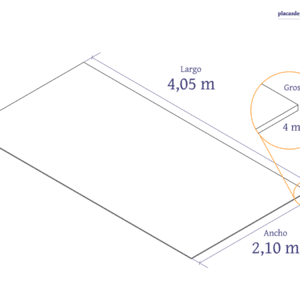 Policarbonato compacto 405 x 210 cm