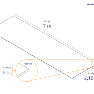Policarbonato Compacto 700 x 210 cm