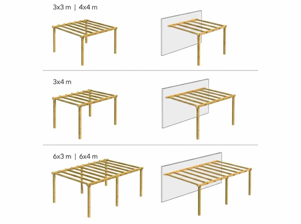 Pérgola de madera Atenas