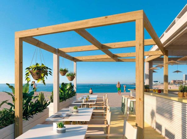 Pérgola de madera Barcelona